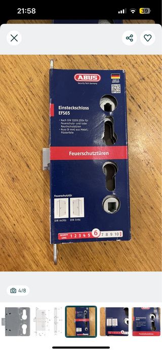 Fechadura Abus EFS65 Emergência