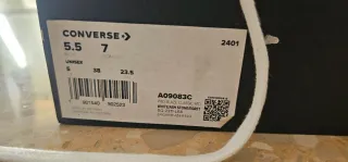 Converse All Star Talla 38 Gris unisex