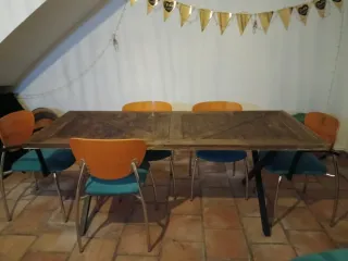 Mesa comedor rústica de madera