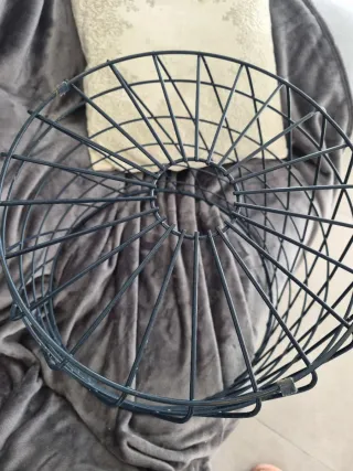 Mesa auxiliar redonda metal y madera