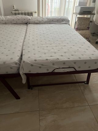 Cama nido plegable con colchones