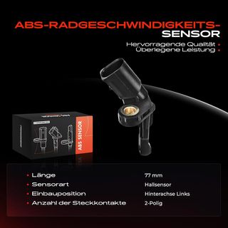 Sensor ABS eje trasero izquierdo para A3 Q3 TT Alt