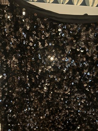 Falda midi Mango lentejuelas