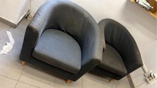 2 Sillones de Cuero Negros
