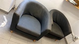 2 Sillones de Cuero Negros