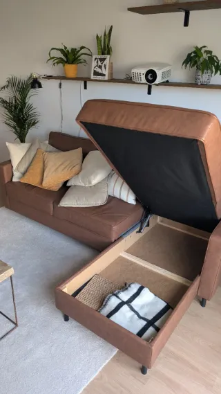 Sofá chaise longue Maison du Monde cama