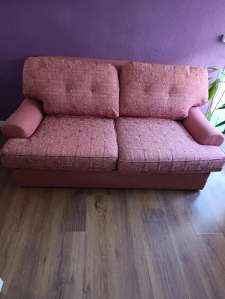 Sofá de 3 plazas rosa