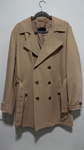 Gabardina ASOS DESIGN Beige con Cinturón