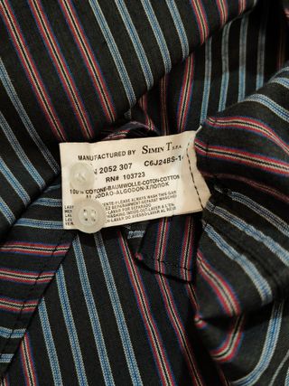 Camisa Armani Jeans Talla L Rayas