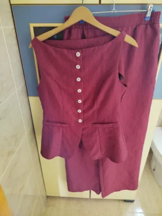 Conjunto pantalón y chaleco mujer
