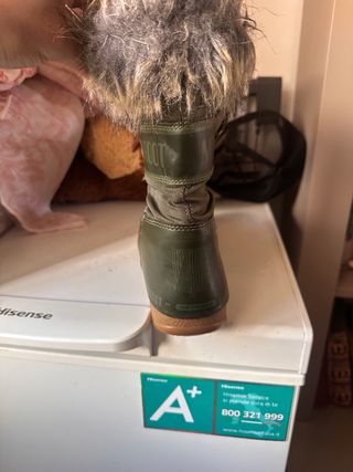 Moon Boot Stivali Verdi con Pelliccia