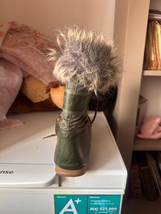 Moon Boot Stivali Verdi con Pelliccia