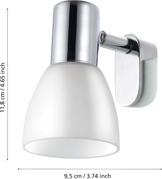 Eglo Lámpara de espejo con adhesivo, aplique de pa