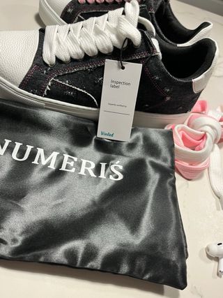 Zapatillas Numeris Talla 44 Negras y Blancas