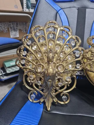 Apliques Vintage Pavo Real Cristal