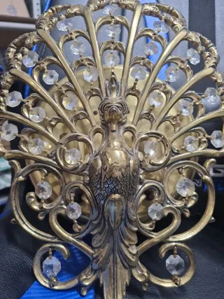 Apliques Vintage Pavo Real Cristal