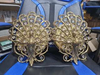 Apliques Vintage Pavo Real Cristal