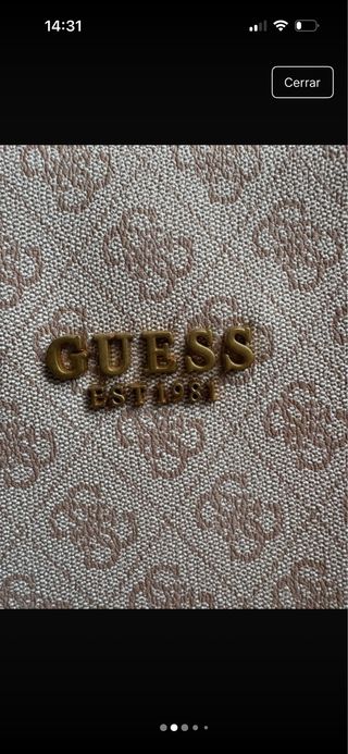 Bolso de viaje Guess beige