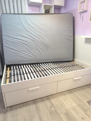 Estructura Cama 140cm Ikea Brimnes Blanca