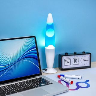 GIFTMARKET - Lámpara de lava azul. Lámpara de mesi