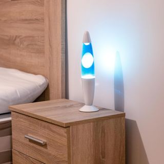 GIFTMARKET - Lámpara de lava azul. Lámpara de mesi