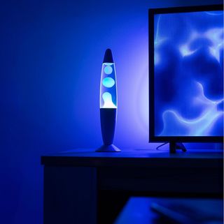 GIFTMARKET - Lámpara de lava azul. Lámpara de mesi