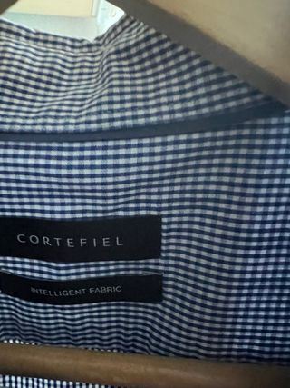 Camisa caballero manga corta azul