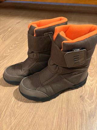 Botas de Nieve Talla 37 Marrón y Naranja