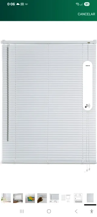 Persiana Veneciana PVC con cordón