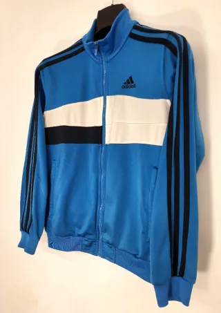 Chaqueta Adidas Vintage Y2K Azul y Blanca Talla XS
