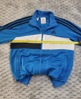 Chaqueta Adidas Vintage Y2K Azul y Blanca Talla XS