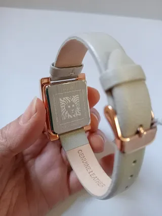 Reloj Anne Klein Mujer Cuadrado Gris Oro