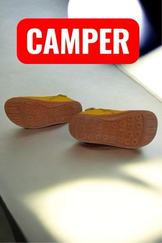 Botines Camper piel niño amarillos