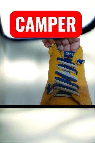 Botines Camper piel niño amarillos
