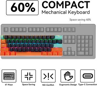 SHANGZHAOYUAN Teclado para videojuegos, teclado me
