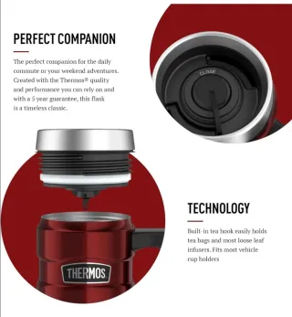 Taza Termo Thermos 47cl Rojo Cereza