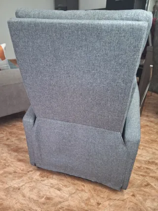 Butaca relax reclinable gris tela
