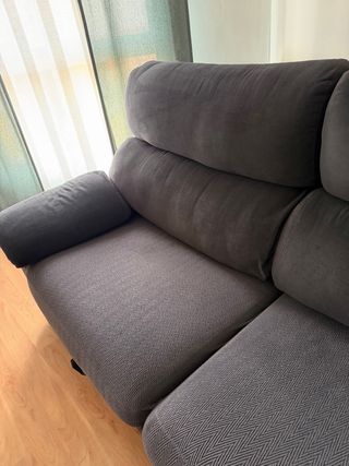 Sofá 2 plazas gris 1,75m