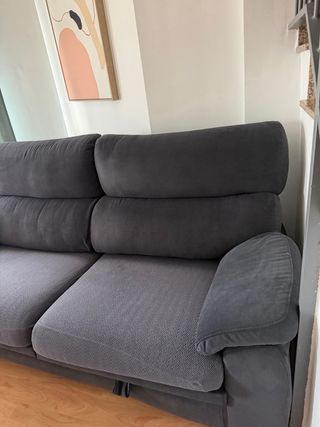 Sofá 2 plazas gris 1,75m