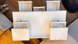 Tocador blanco madera 5 cajones