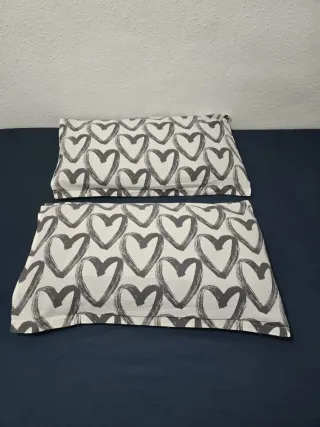 Ropa de cama matrimonio gris y blanco