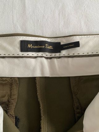 Pantalones Massimo Dutti Verde Caqui