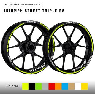 Pegatinas para llantas Triumph Street Triple RS