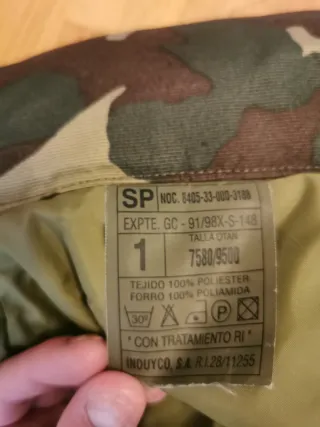 Chaqueta militar camuflaje bosque