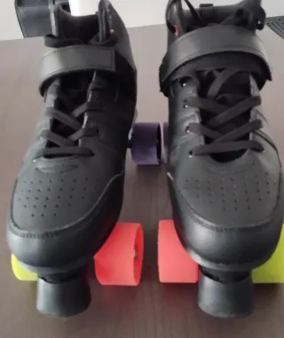 Patines Oxelo 4 Ruedas Negros