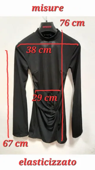 Mini abito nero taglia unica