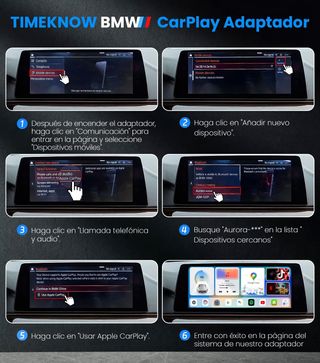 TIMEKNOW CarPlay Adaptador Inalámbrico para BMW Ca