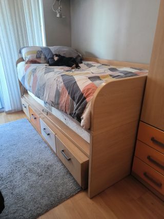 Cama nido doble madera con 4 cajones de almacenaje