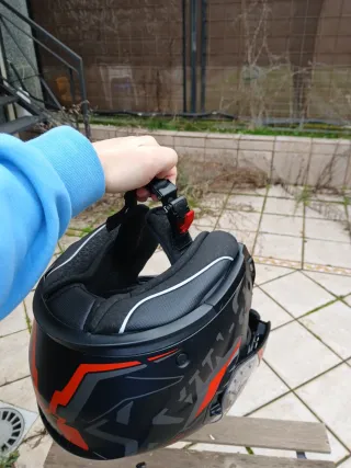 Casco Moto CGM Negro/rojo Talla M