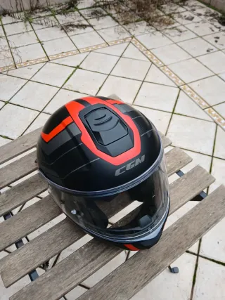Casco Moto CGM Negro/rojo Talla M